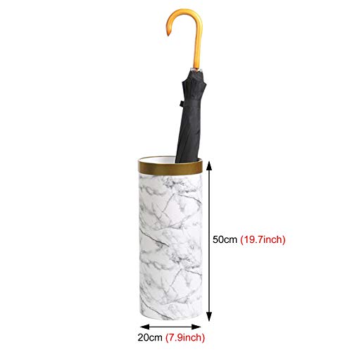 Support parapluie PVC blanc multi-format pour cannes et bâtons - 3