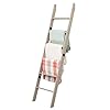 RELODECOR 6-Foot Wall Leaning Blanket Ladder, Laminate Snag Free Construction (Smokey Oak) Farmhouse Quilt Stand Home Decor, Decorative Blanket and Quilt Organizer for Livingroom and Bedroom