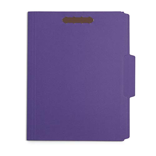 50 Purple File Folders With Fasteners, 1/3 Cut Reinforced Tab, Durable 2 Prong Fastener File Folder, Designed To Organize Standard Medical Files, Law Client Files, Office Reports, Letter Size, Purple #TOP3