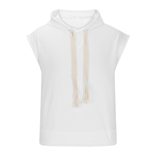 Cambkatl Men's Sleeveless Hoodie Workout Gym Sweatshirt Fashion Athletic Pullover Muscle T-Shirts with Drawstring3