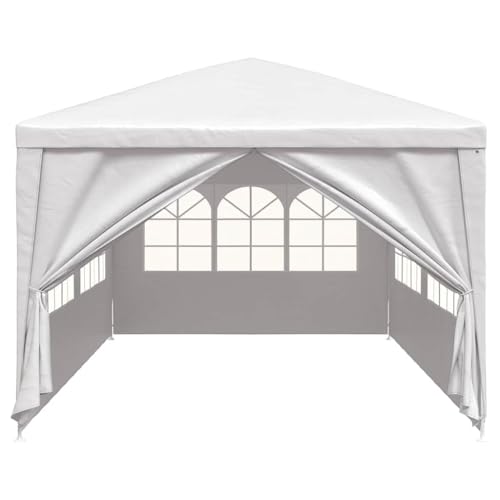 Tente de réception 6x3m en polyéthylène avec structure stable blanche - 5