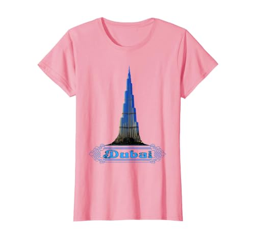 Burj Khalifa Dubai United Arab Emirates, Funny Dubai UAE T-Shirt, Women, Pink, Large