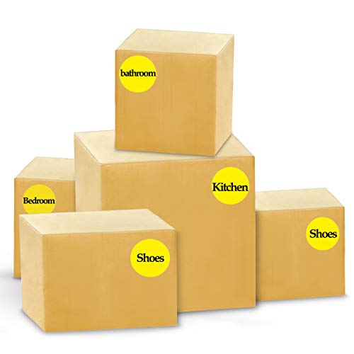 2 Inch Yellow Color Coding Dot Sticker Labels For Moving/Storage/ Organizing ,Target Repair Stickers Write On Surface,500/Roll #TOP4