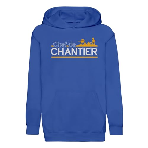Sweat à capuche enfant de chef de chantier pour l'école et le jeu