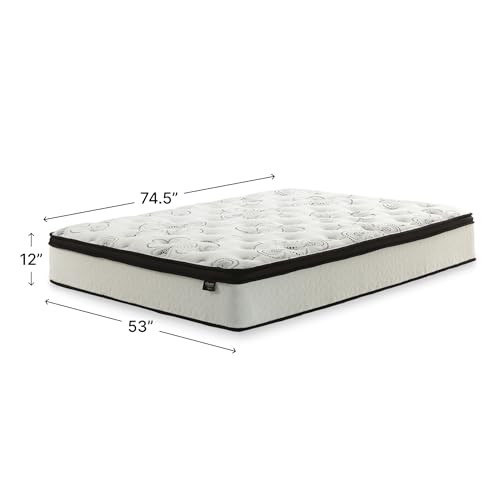 Signature Design by Ashley Chime Hybrid King 12" Mattress with Gel Memory Foam, Medium Firm, Pressure Relief, Fiberglass Free Mattress in a Box