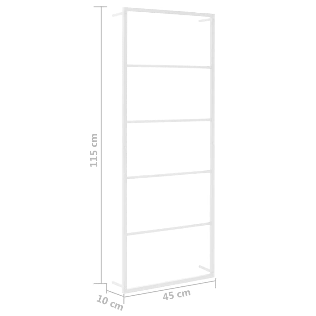 Wieszaki i uchwyty na ręczniki – akcesoria łazienkowe – wieszak na ręczniki biały 45 x 10 x 115 cm stalowy