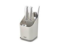 Joseph Joseph Duo Kitchen Sink Cutlery Drainer with Knife Slot, Kitchen Sink Drying Rack Cutlery Organiser, Grey