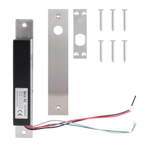 Tangxi Electric Bolt Lock, DC 12V 4 Lines Electric Deadbolt Drop Bolt Door Lock for Security Access Control, Magnetic Deadbolt Keypad