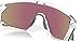 Oakley Unisex Sunglasses Clear Frame, Prizm Sapphire Lenses, 39MM