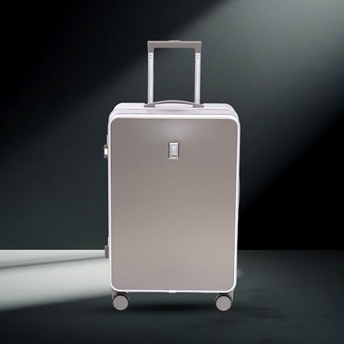 Image of SWISS MILITARY Black Gold Collection Lorenzo-65cm Check-in Hard PC Medium Trolley Luggage Suitcase with Secure Aluminium Frame with Anti-Theft Closure-Ideal for International Travel (70L) Gold