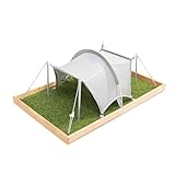 折りたたみ式竹製ボックス付きミニタープ おもちゃ展示デコレーション用ミニテント模型 DIY シーンマッチング／自作シーン組み合わせ