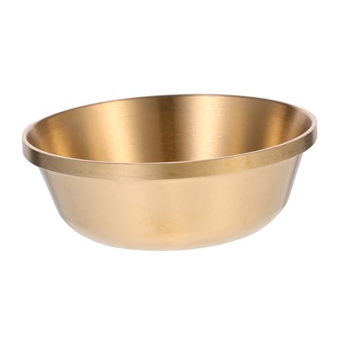 LABRIMP Bol D'eau Bénite Bouddhiste En Cuivre Épais Poli, Petit Format, Bol D'offrande Tibétain Pour Rituel Bhoutan, Décoration Festive Et Bureau,
