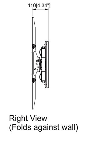 The Mount Store Tv Wall Mount For Toshiba 55" Class (54.6" Diag.) Led 1080P Hdtv Model 55L510U18 Vesa 400X200Mm Maximum Extension 37 Inches #TOP5