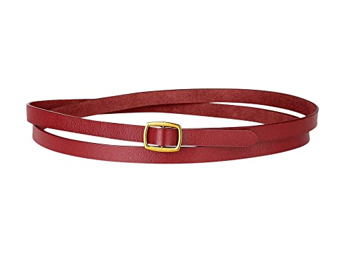 Allegra K Womens Adjustable Skinny Leather Belt Fashion Narrow Belts Minimalism Waist Strap