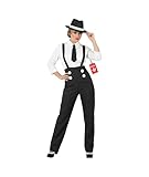 Fun Shack Disfraz Gangster Mujer, Disfraz Mafiosa Años 20, Disfraces Carnaval y Halloween para Mujer, L