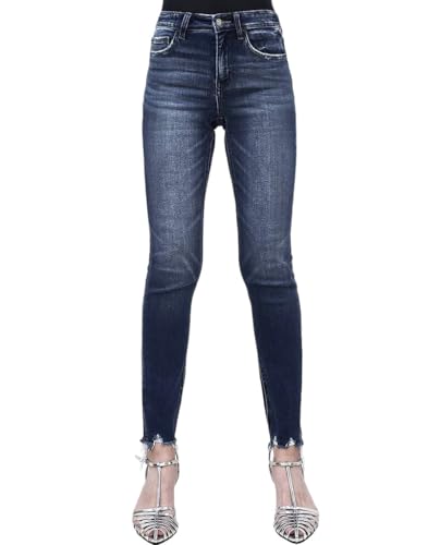 VERVET by Flying Monkey Distressed Skinny Jeans Stretch Mid-Rise
