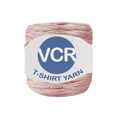Image of VCR Light Pink Big T-Shirt Yarn, 100 Meters Length, Recycled & Fashionable Craft Yarn, Pack of 1, Suitable for Crochet, Knitting & DIY Bags, Baskets, Cushions & Home Decor Projects