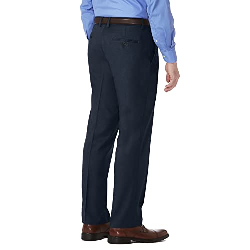 Kenneth Cole REACTION mens Stretch Modern-fit Flat-front dress pants, Navy, 33W x 30L US - Thumbnail 3