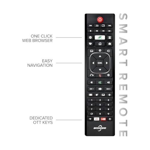 Image of SV BAZ32S Remote Control Compatible for BAZEEGAR 80 cm (32 inches) Glow Series HD Ready Smart QLED Android TV BAZ32S (Black)