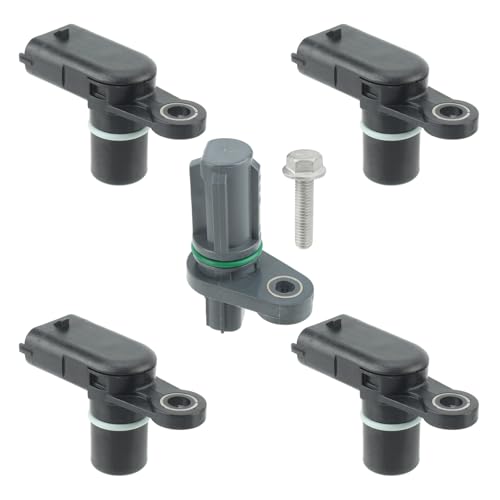 CARBBIA 4PCS Camshaft & 1PCS Crankshaft Position Sensor Replaces 12615371