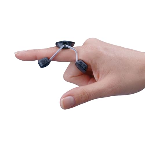 Rolyan Sof-Stretch Short Extension Splint Easily Adjusts to Finger Width Provides Dynamic Force to Assist The PIP Into Extension Latex-Free Black Medium