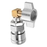 OSALADI トラックエアー取り出しキット 取气バルブ付きクイック接続アダプター 6.5Cm 切断カプラーバルブ付き エアアウトレットアダプタクリーニングワンドバルブシルバー用クイック接続