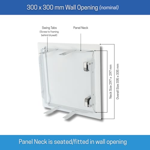 Panel de acceso de metal fácil de instalar para techos y paredes con bloqueo 3