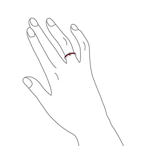 July Birthstone Month Crystal Eternity Band Ring Stainless Steel Custom Engraved3