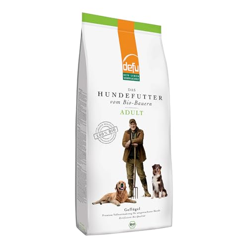 defu Hundefutter | 1 x 12,5 kg | Adult Bio Geflügel | Premium Bio Trockenfutter für ausgewachsene Hunde