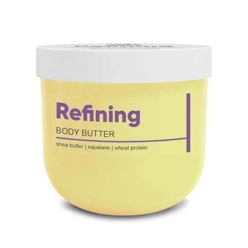 Beurre Corporel Affinant 200 g - Crème au beurre de Karité - Hydratant Corps - Soin de la Peau - Soin Mains - Beauté - Arôme de Vanille - Refining Body Butter