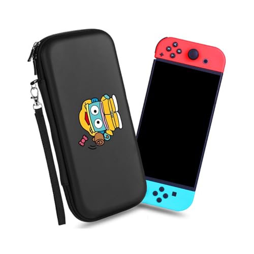Switchケース ハンギョドン Switchカバー 両面印刷 スイッチカバー 収納バッグ 保護カバー ゲーム機収納袋 キャリングケース ゲームカード収納 ゲームカード 互換性のある 旅行用 全面保護 軽量 大容量 防汚 耐衝撃 持ち運び便利