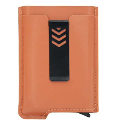 CigaMaTe Porte-cartes d'empreintes digitales en cuir PU + porte-cartes multifonction pour l'extérieur Marron, marron Cover