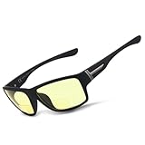 SKYOAK Premium Lightweight Bifocal Night Vision Reading Glasses Men TR90 Frame Wrap Around Design Nighttime Driving Sunglasses Anti Glare Ideal for Low Light Conditions(Black +2.5)