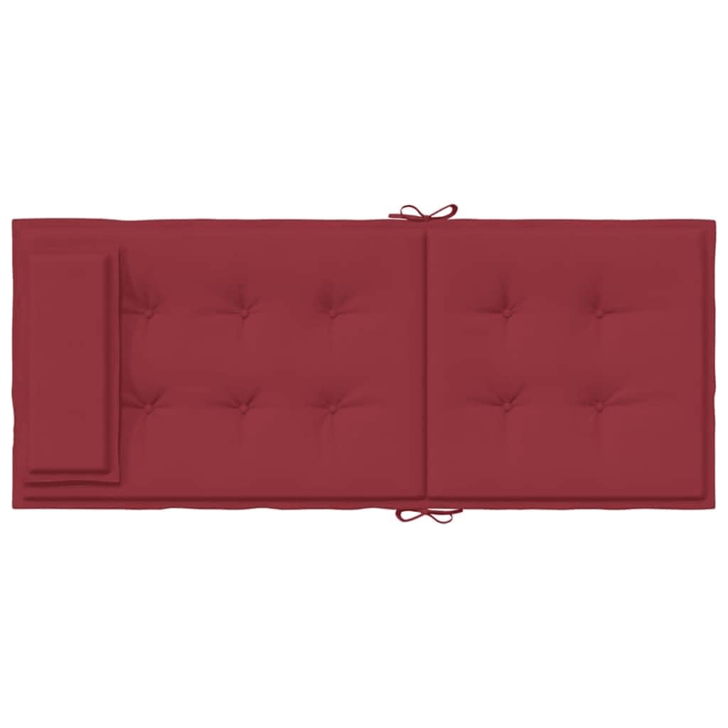 Generico Cuscini Sedia con Schienale Alto 2 pz Rosso Vino Tessuto Oxford,Cuscini per sedie-361901