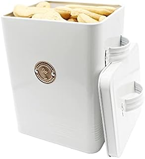 Gardening Naturally Dog Food Biscuit Tin - Pet Food Storage Tin French Grey