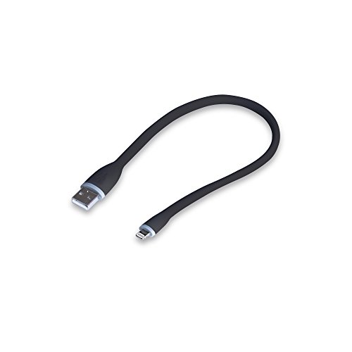 gofanco Flexible & Durable Silicone MFi Certified Charge & sync Cable (Black) Compatible with Apple iDevices - 13.6 inches (35cm)