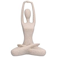 Yoga-Figur Aus Harz – Abstrakte Meditationsskulptur, Goldfarben, Ca. 10,8 Cm – Deko Für Wohnzimmer, Büro & Yoga-Studio