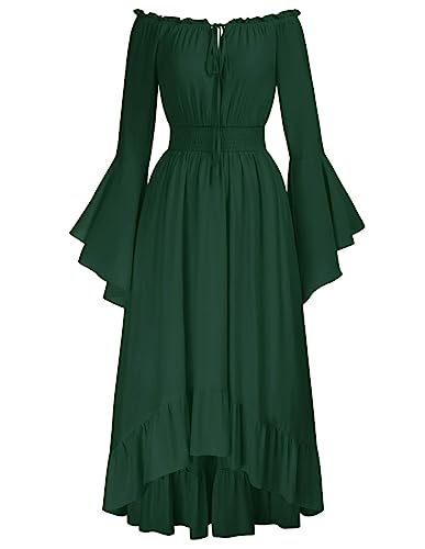 Robe épaules dénudées Scarlet Darkness style Renaissance pour soirée déguisée