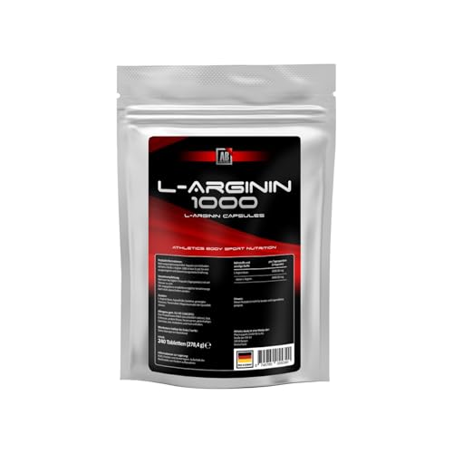 L Arginin 6000 - pro Portion 6000mg Arginin - pro Kapsel 1000mg Arginin - 240 Kapseln - Premium Grade -