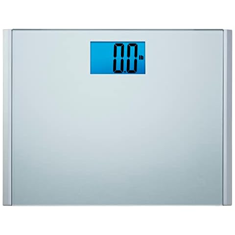Eat Smart Precision Plus Digital Bathroom Scale with Ultra-Wide Platform, 440 lb Capacity, Bath Scale for Body Weight, Grey Cover