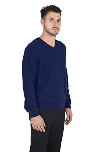 Cashmeren Men's Essential Knit V-Neck Sweater 100% Merino Wool Long Sleeve Classic Pullover2