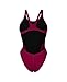 ARENA Women's Solid Team MaxLife Swimsuit Swim Tech Back One Piece Racing Bathing Suit Competition Training Swimwear, Red Fandango/White, US Size 30