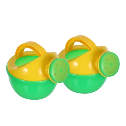 SUPVOX 2piezas Regadera De Juguete para Playa y Jardín Verde Pequeño para Agua y Baños De Bebés como Herramienta De Jardinería o Regadera para Macetas