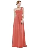 Vestido largo de gasa de cintura alta para mujer