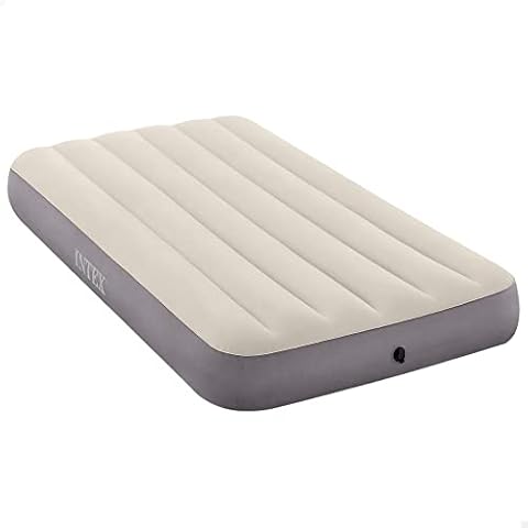 Intex Twin Dura-beam Series Single High Luftbett, Taupe/Grey, 99 x 191 x 25 cm Cover