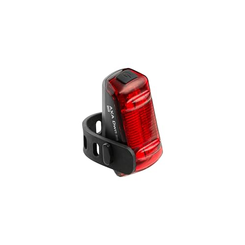 AXA Dwn luce freno posteriore - fanale posteriore con luce di arresto integrata - ricarica tramite USB - luce LED - facile da installare - 7 ore di durata della batteria, rosso