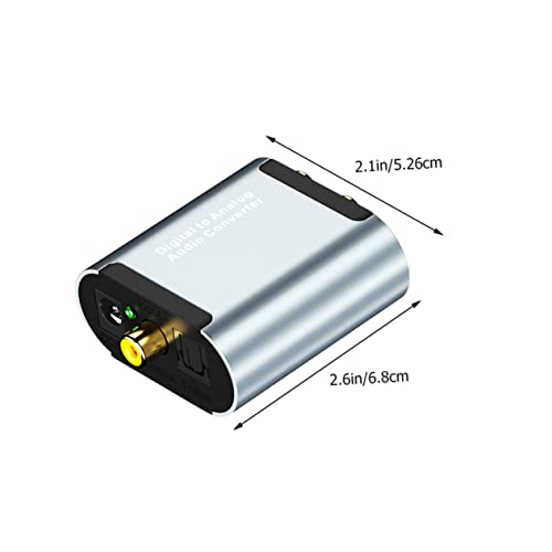 Convertidor digital a analógico de audio Hemobllo coaxial a RCA en aluminio 2