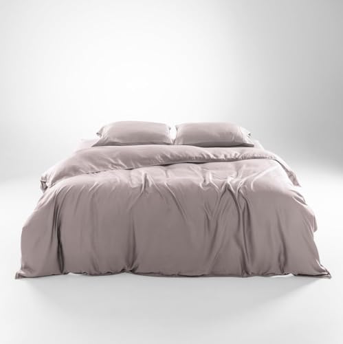 Olive + Crate Queen Size Tencel Duvet Cover Set - Hypoallergenic, Cooling Eucalyptus Duvet Cover for...