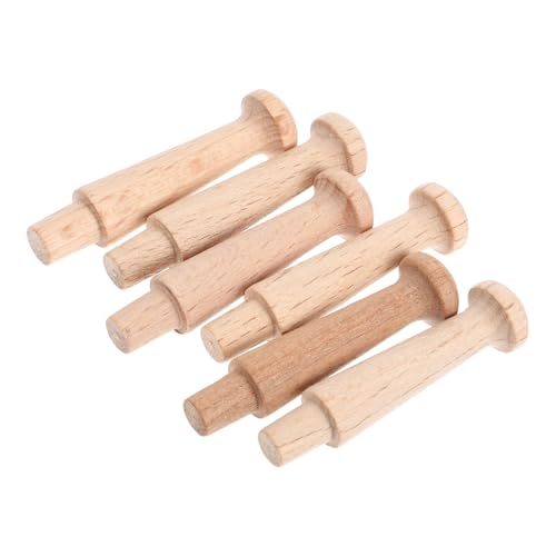 PRETYZOOM 6 Uds Ganchos De Pared De Madera