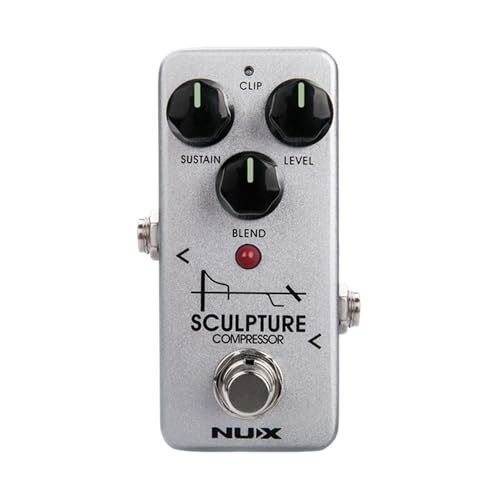 NUX Sculpture Mini Compressor Guitar Effects Pedal，Clean Mode, Clip Mode,Blend Knob，Bulit-in...